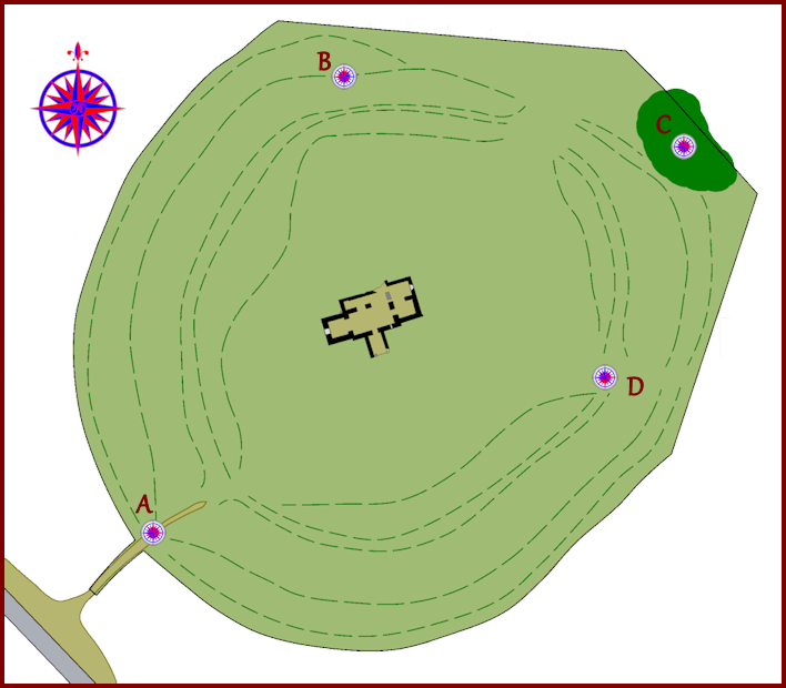 Knowlton Church and Henge Earthworks Map
